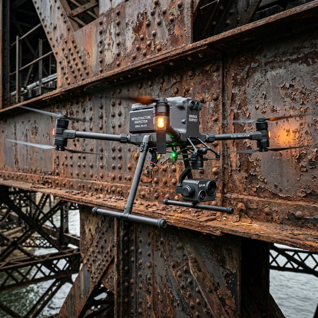 Commercial drone inspection of building zones