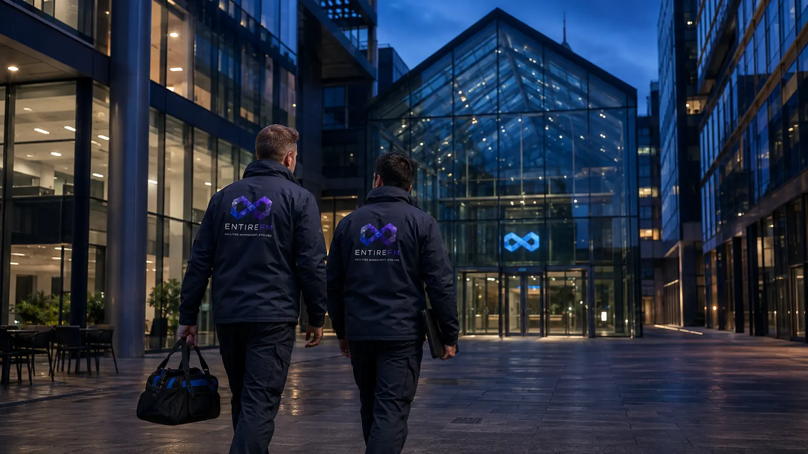 Corporate office cleaning and daytime janitorial support in commercial district